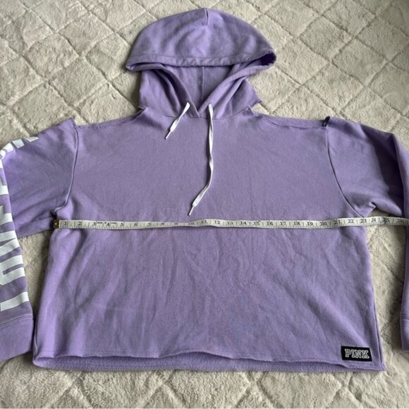 Victoria's Secret PINK | Lavender Cold Shoulder Hoodie | Size Large - Picture 14 of 15